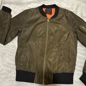 Green bomber jacket